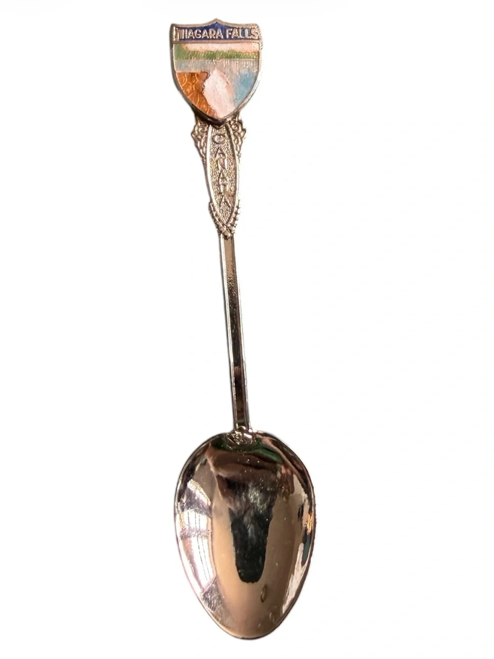 Vintage Silver Souvenir Spoons Set From Niagara Falls, Canada and Lake Placid